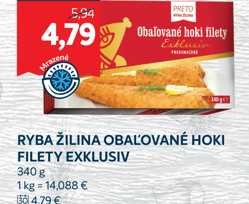 RYBA ŽILINA Obalované hoki filety Exkluziv