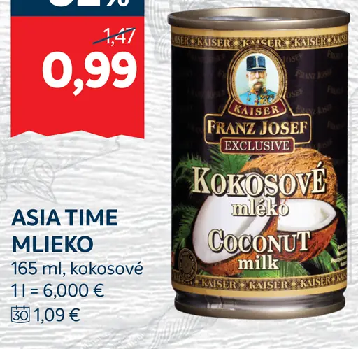 Asia Time kokosové mlieko