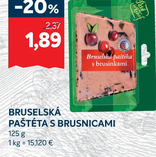 Bruselská paštéta s brusnicami