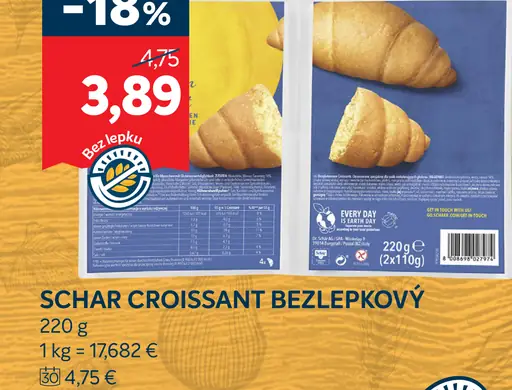 Schar Croissant bezlepkový