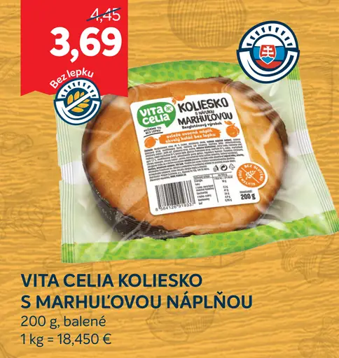 VITA CELIA Koliesko s marhuľovou náplňou