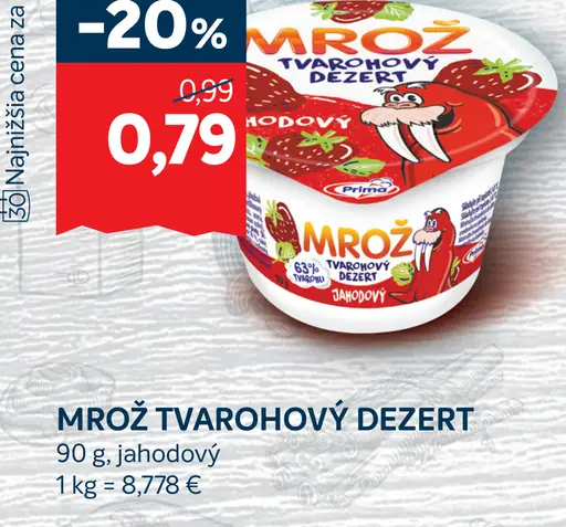 Mrož tvarohový dezert