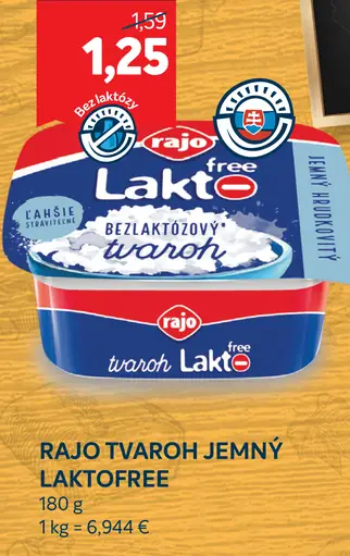 RAJO Tvaroh jemný Laktófree