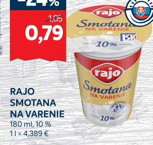 Rajo Smotana na varenie