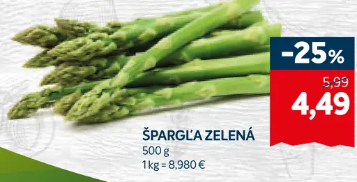 Špargľa zelená