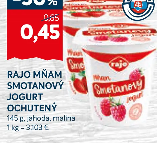 Rajo Nám smotanový jogurt ochutený