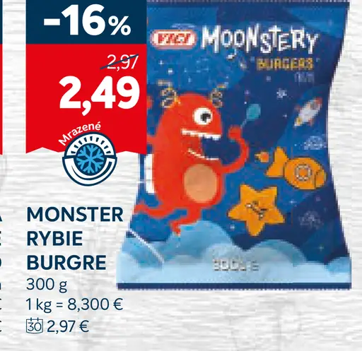 Monster Rybíe Burgre