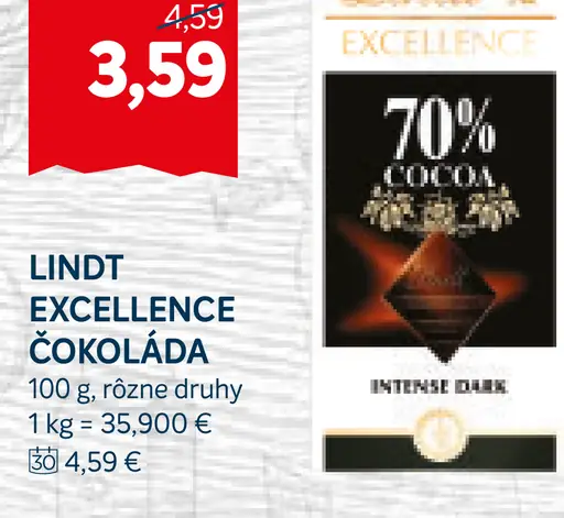 Lindt Excellence čokoláda