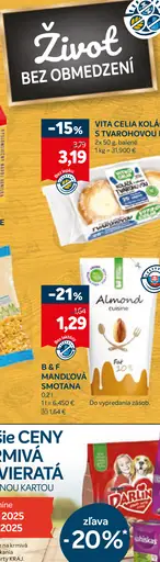 Vita Celia koláče s tvarohovou náplňou