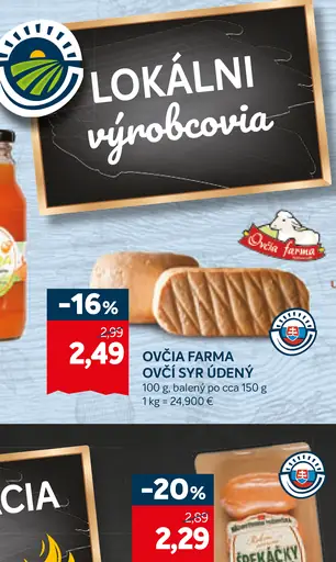 Ovčia farma Ovčí syr údený
