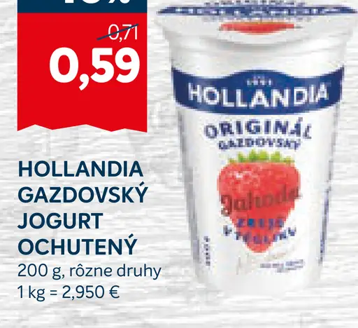HOLLANDIA Gazdovský jogurt ochutený