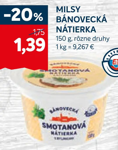 Milsy Bánovecká nátierka