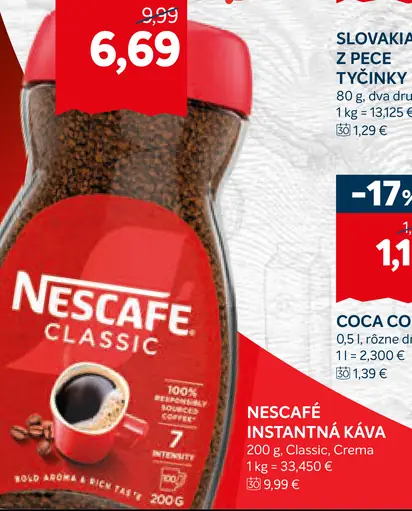 NESCAFÉ CLASSIC, instantná káva