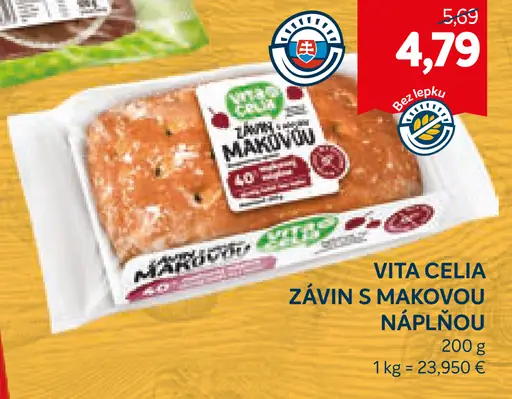 Vita Celia Závin s Makovou Náplňou