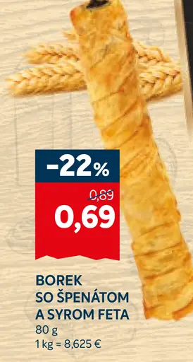 Borek so špenátom a syrom feta