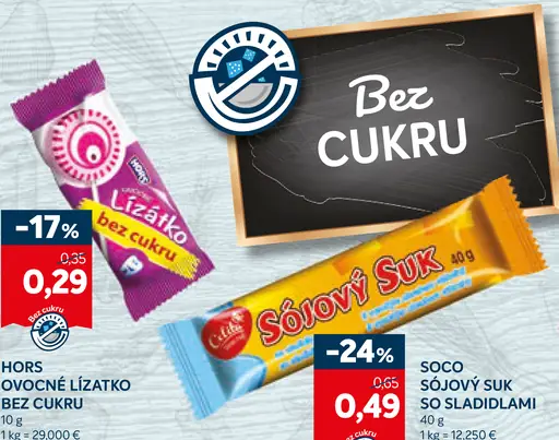 HORS Ovocné lízatko bez cukru