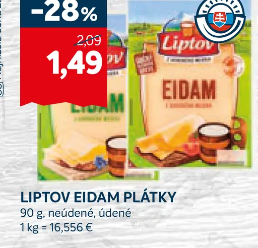 Liptov Eidam plátky