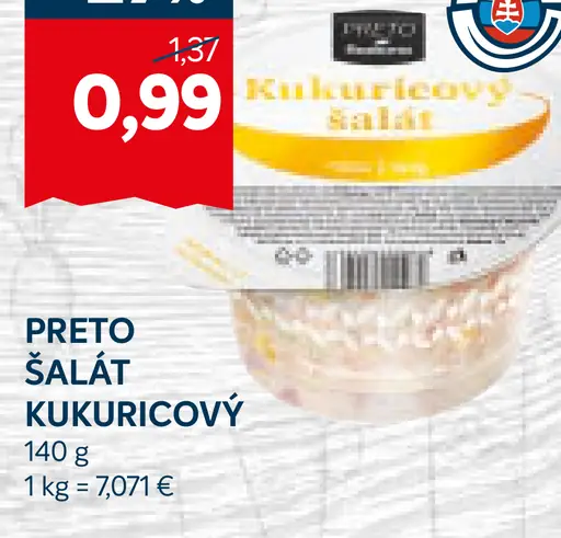 Preto Šalát kukuricový