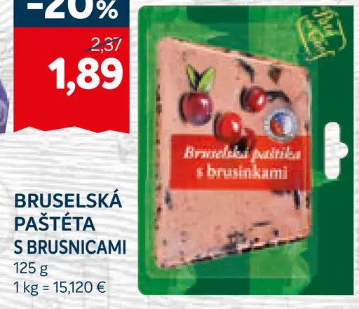 Bruselská paštéta s brusnicami