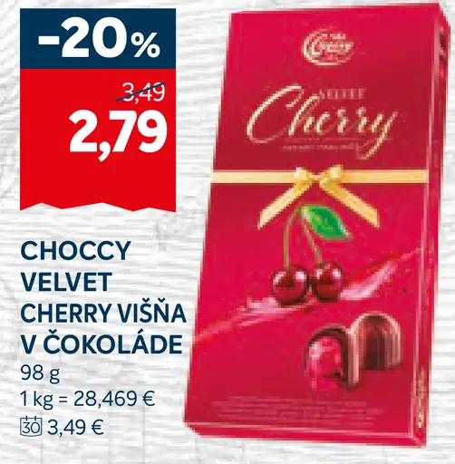 Choccy Velvet Cherry Višňa v čokoláde