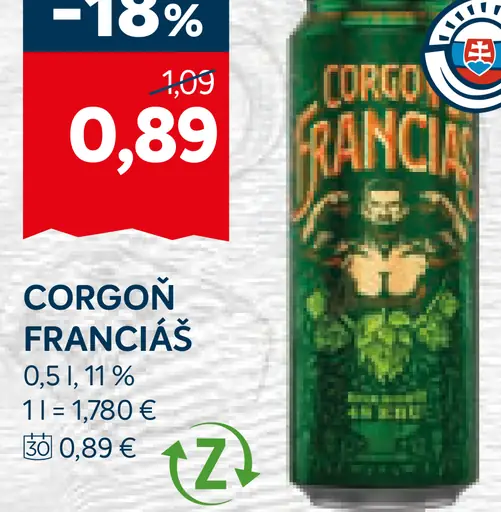 Corgoň Franciáč plechovka