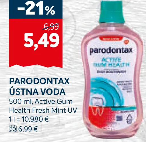 Parodontax ústna voda