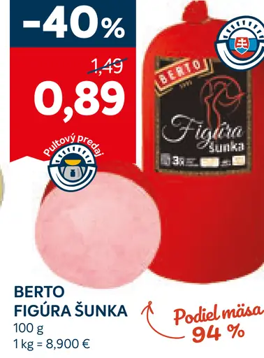Berto Bertík šunka bravčová