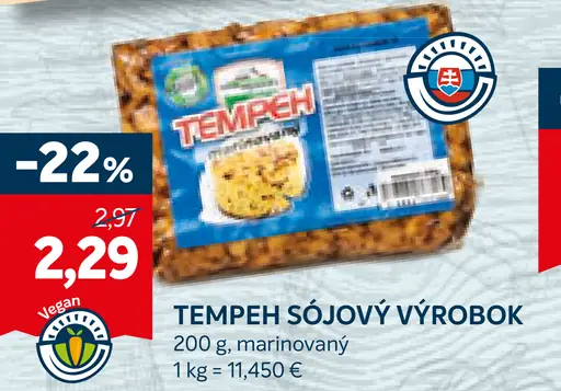 Tempeh Sójový výrobok