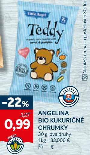 Angelina BIO kukuričné chrumky