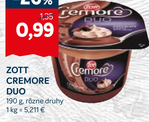 Zott Cremore Duo