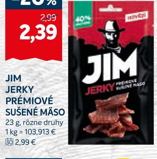 Jim Jerky Premiéové Sušené Mäso