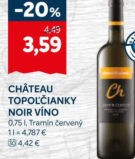 Château Topoľčianky Noir víno