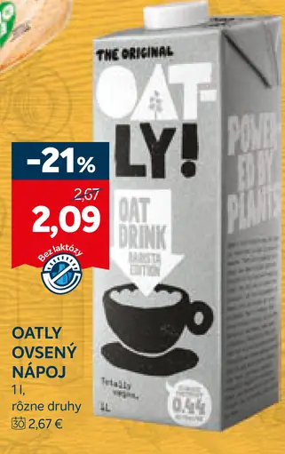 Oatly ovsený nápoj