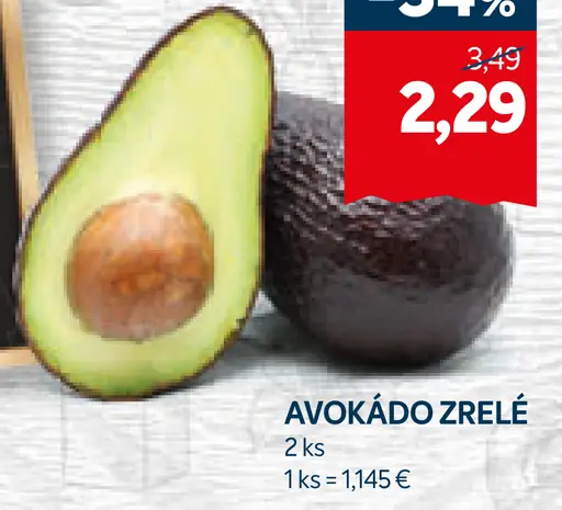 Avokádo zrelé