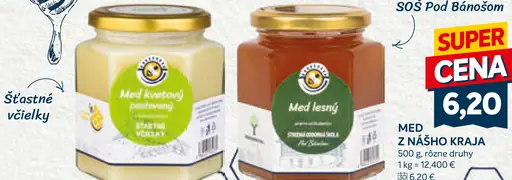 Šťastné včielky Med kvetový pastovaný