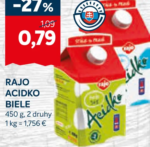 Rajo Ačidko biele
