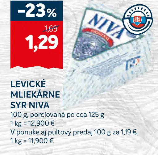 Leviceké Mliekárne Syr Niva