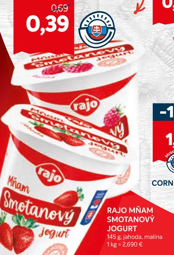 Rajo Bezlaktózový smotanový jogurt