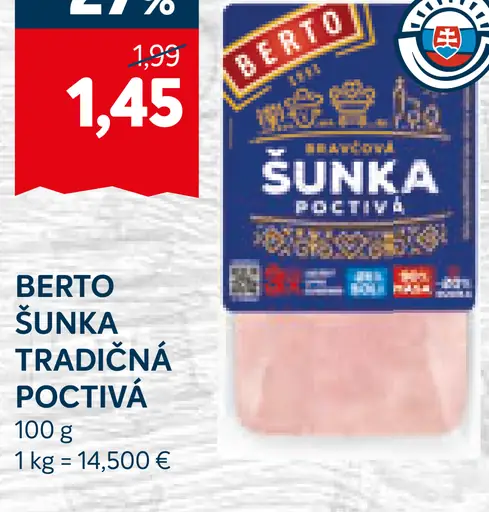 Berto Šunka tradičná poctivá