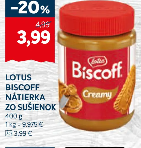Lotus Biscoff Nátierka zo sušienok