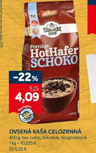 Ovesná kaša celozrnná