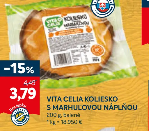 VITA CELIA Koliesko s marhuľovou náplňou
