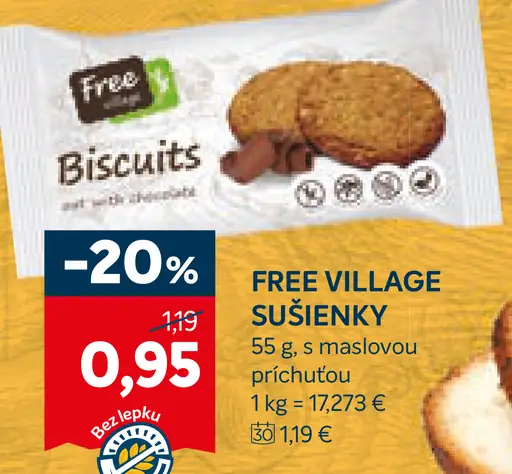 Free Village Sušienky s maslovou príchuťou