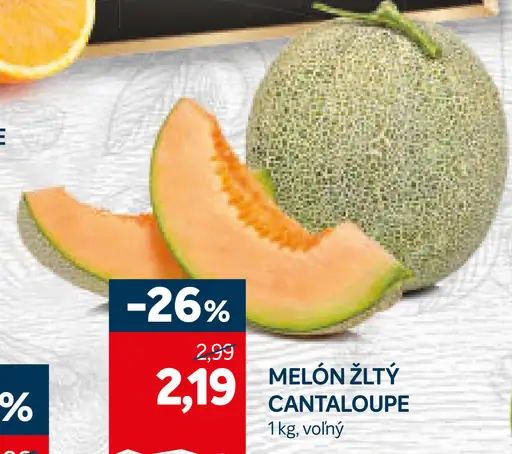 Melón žltý Cantaloupe voľný