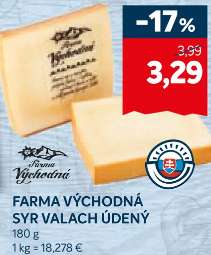 Farma Východná Syr valach údený