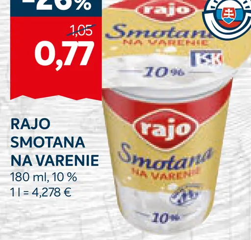 Rajo Smotana na varenie