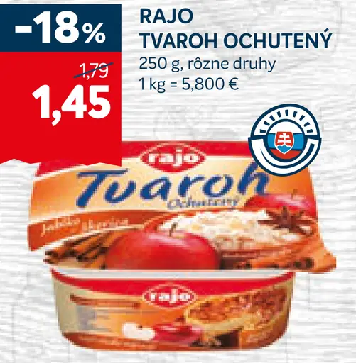 Rajo tvaroh ochutený