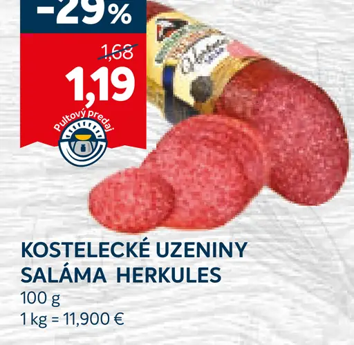 Kostelecké Uzeniny Saláma Herkules