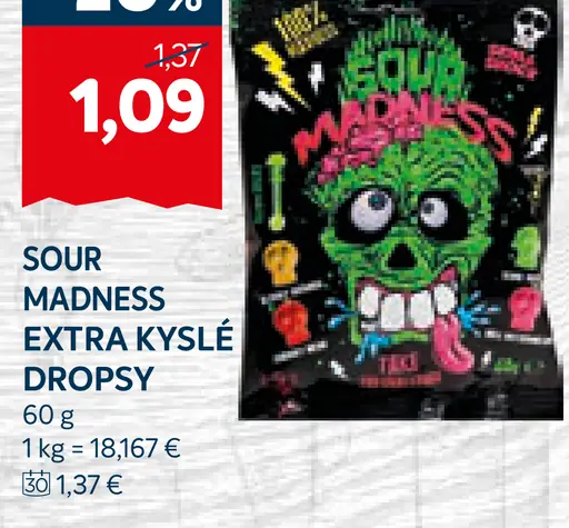Sour Madness extra kyslé dropsy