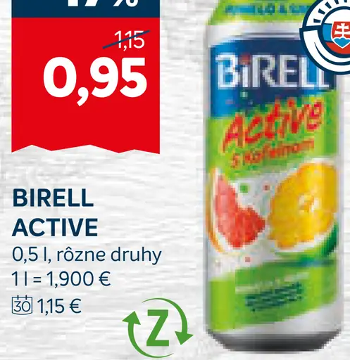 Birell Active plechovka